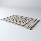 Black & White Symmetrical Pattern #2 Rug Gallery Image 3