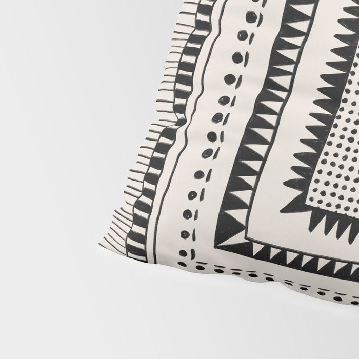 Black & White Symmetrical Pattern #2 Pillow Sham Gallery Image 4