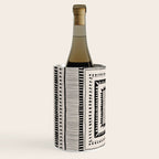 Black & White Symmetrical Pattern #2 Wine Chiller Gallery Image 2