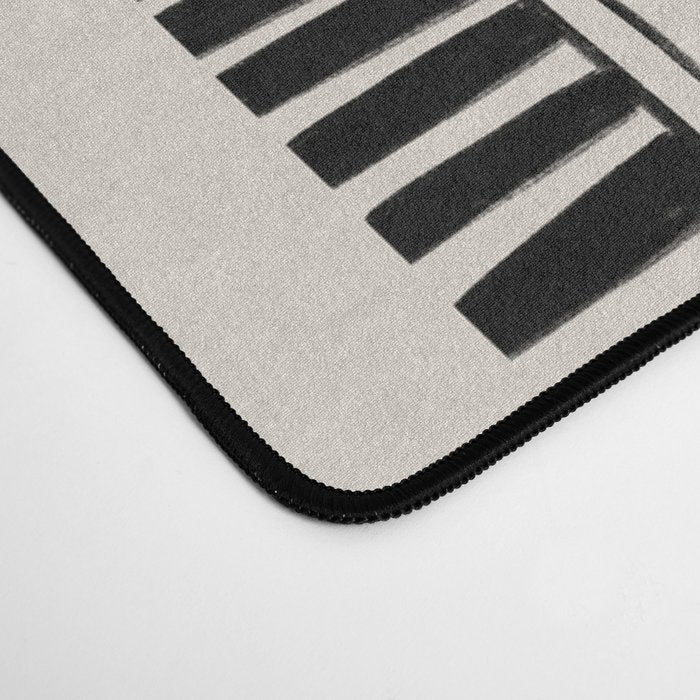 Black & White Symmetrical Pattern #2 Desk Mat Gallery Image 4