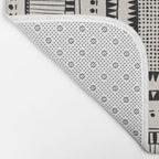 Black & White Symmetrical Pattern #2 Bath Mat Gallery Image 2