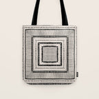 Black & White Symmetrical Pattern #2 Tote Bag Gallery Image 1