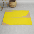 simple abstract shape-04 yellow Rug Gallery Image 1