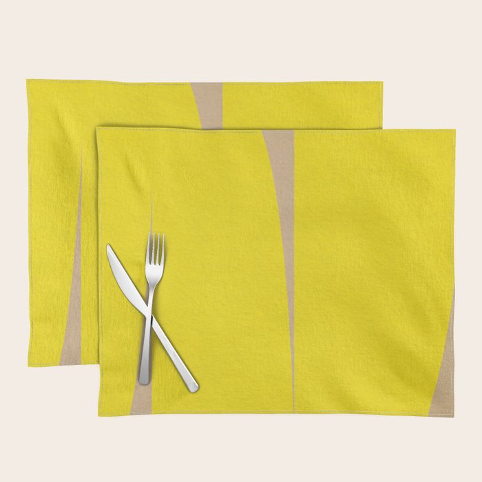 simple abstract shape-04 yellow Placemat Gallery Image 1