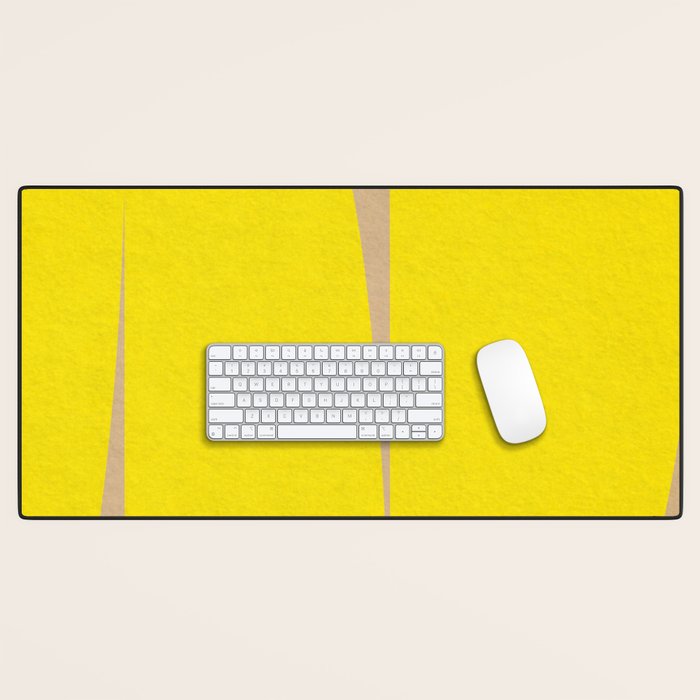 simple abstract shape-04 yellow Desk Mat Gallery Image 1