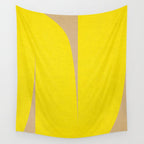 simple abstract shape-04 yellow Wall Tapestry Gallery Image 4
