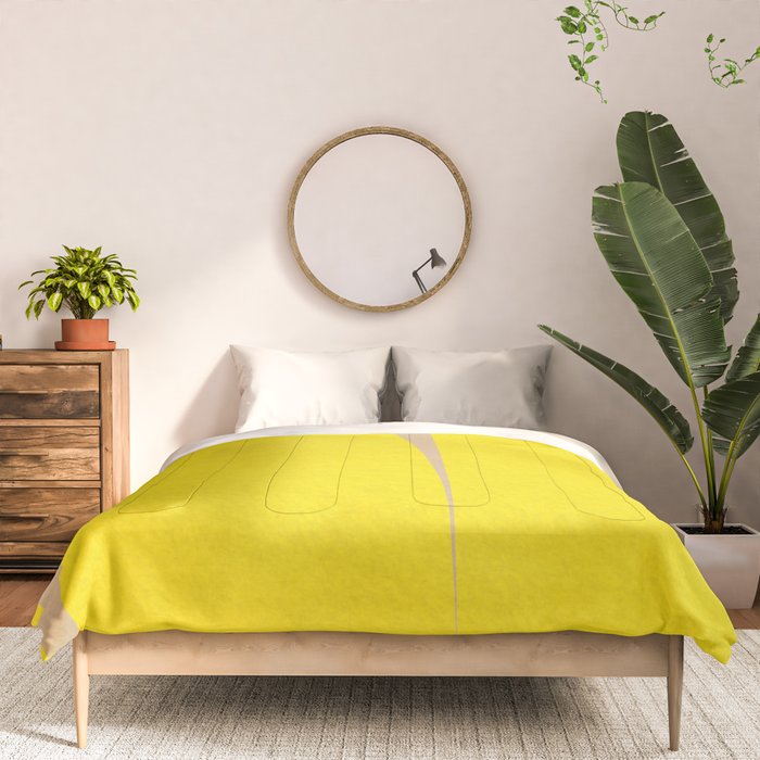 simple abstract shape-04 yellow Comforter Gallery Image 3
