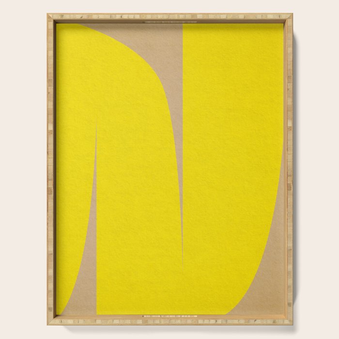 simple abstract shape-04 yellow Serving Tray Gallery Image 1