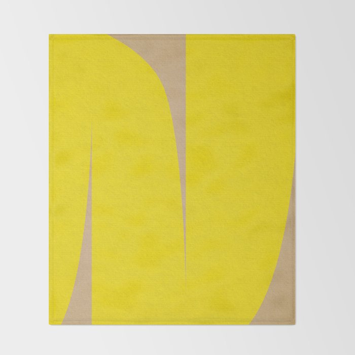 simple abstract shape-04 yellow Throw Blanket Gallery Image 2