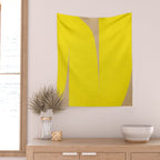 simple abstract shape-04 yellow Wall Tapestry Gallery Image 2