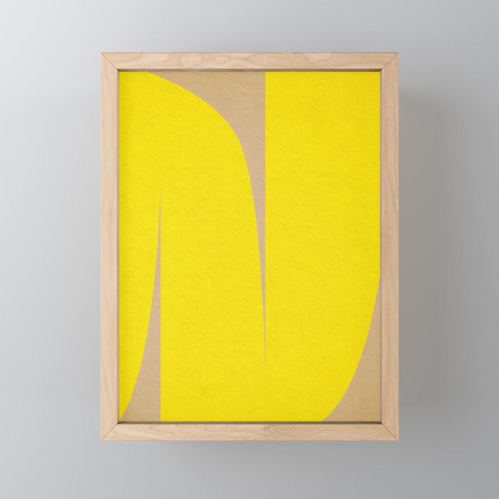simple abstract shape-04 yellow Mini Art Print Gallery Image 1