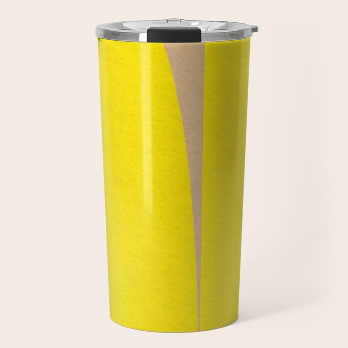 simple abstract shape-04 yellow Travel Mug Gallery Image 1