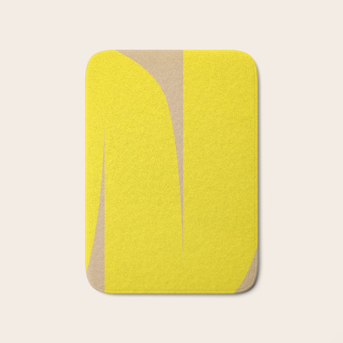 simple abstract shape-04 yellow Bath Mat Gallery Image 1