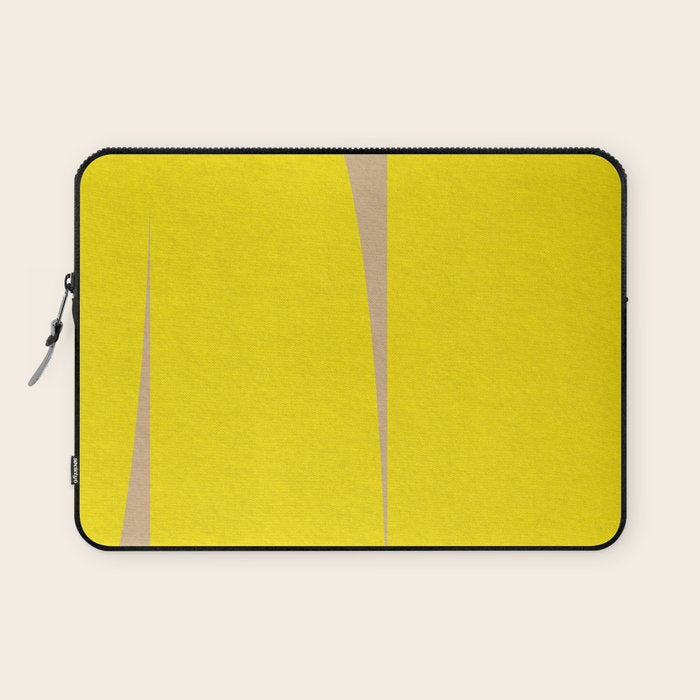 simple abstract shape-04 yellow Laptop Sleeve Gallery Image 1
