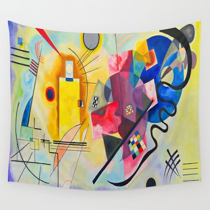 Wassily Kandinsky Yellow Red Blue Wall Tapestry Gallery Image 4