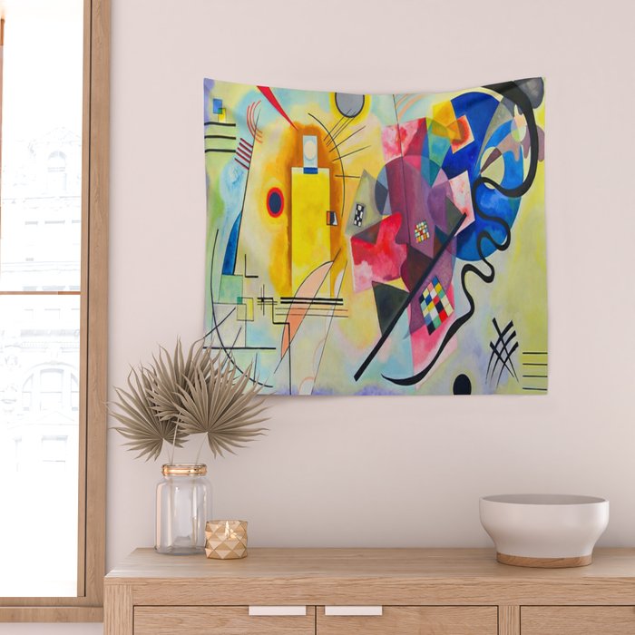 Wassily Kandinsky Yellow Red Blue Wall Tapestry Gallery Image 2