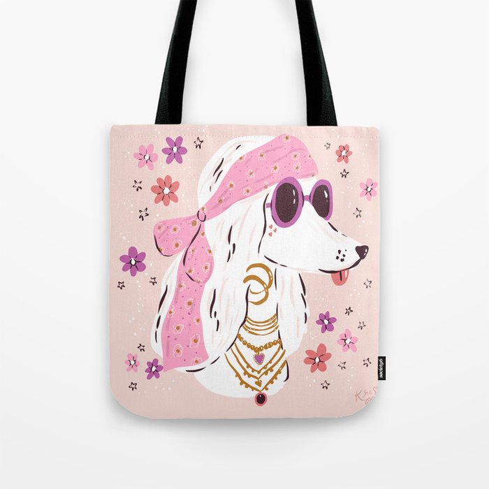Festival Hippy Dog  Tote Bag Gallery Image 1