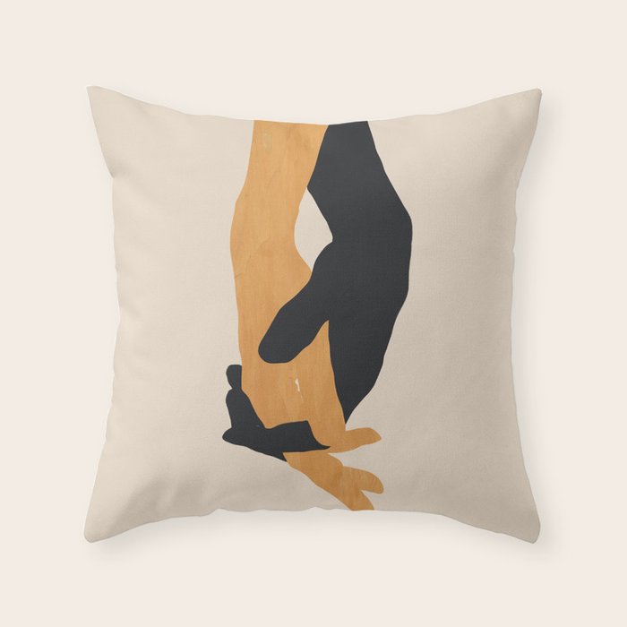 Holding Hands 2 Throw Pillow Gallery Image 1