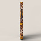 Retro 1970s Brown & Orange Mushrooms & Flowers iPhone Case Gallery Image 2