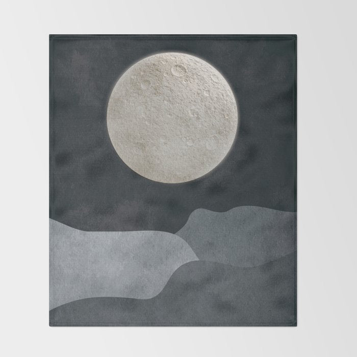 FULL MOON Throw Blanket Gallery Image 2