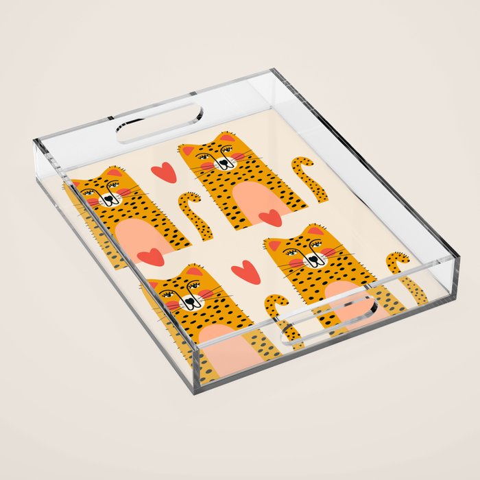 Cheetah Love Acrylic Tray Gallery Image 1