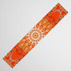 Detailed Orange Boho Mandala Table Runner Gallery Image 3