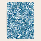 Paisley Indigo Nature Swirls Poster Gallery Image 4