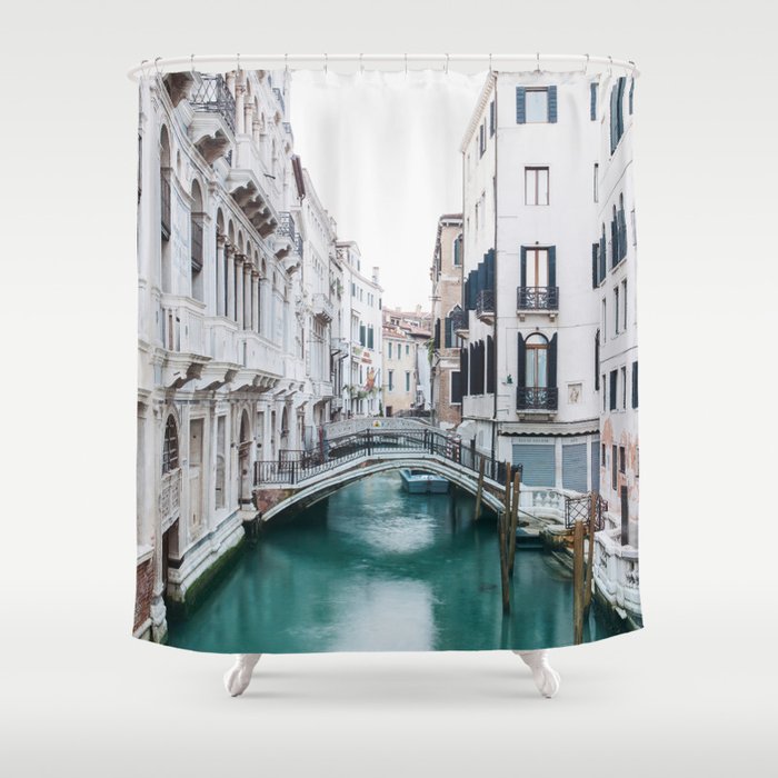 The Floating City - Venice Italy Travel Photography Shower Curtain Gallery Image 1