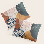 Abstract Watercolor Terracotta, Green & Blush Pink Art Print By LandSartprints Pillow Sham Gallery Image 3