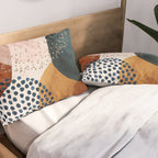 Abstract Watercolor Terracotta, Green & Blush Pink Art Print By LandSartprints Pillow Sham Gallery Image 2