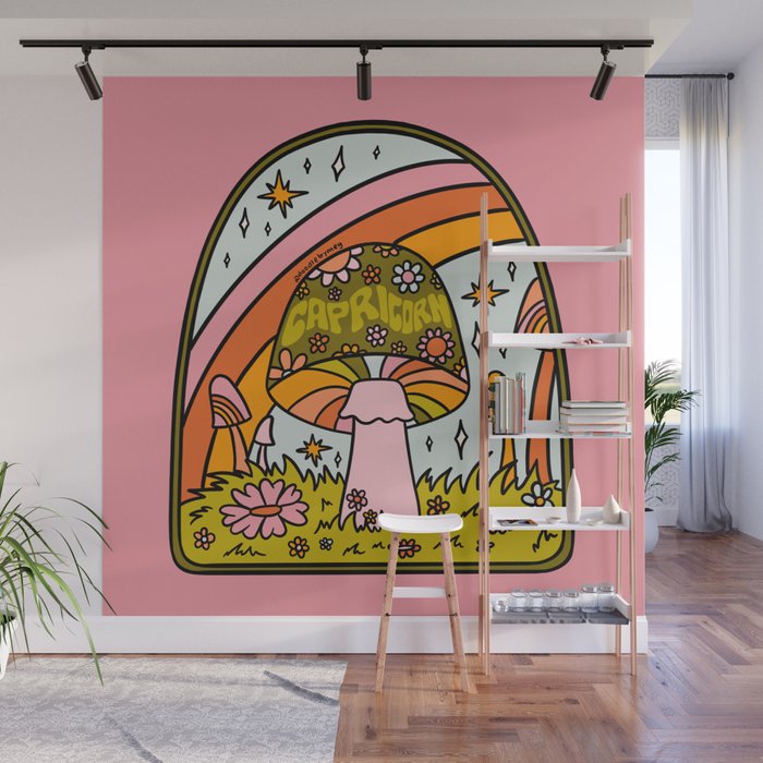 Capricorn Mushroom Wall Mural Gallery Image 1
