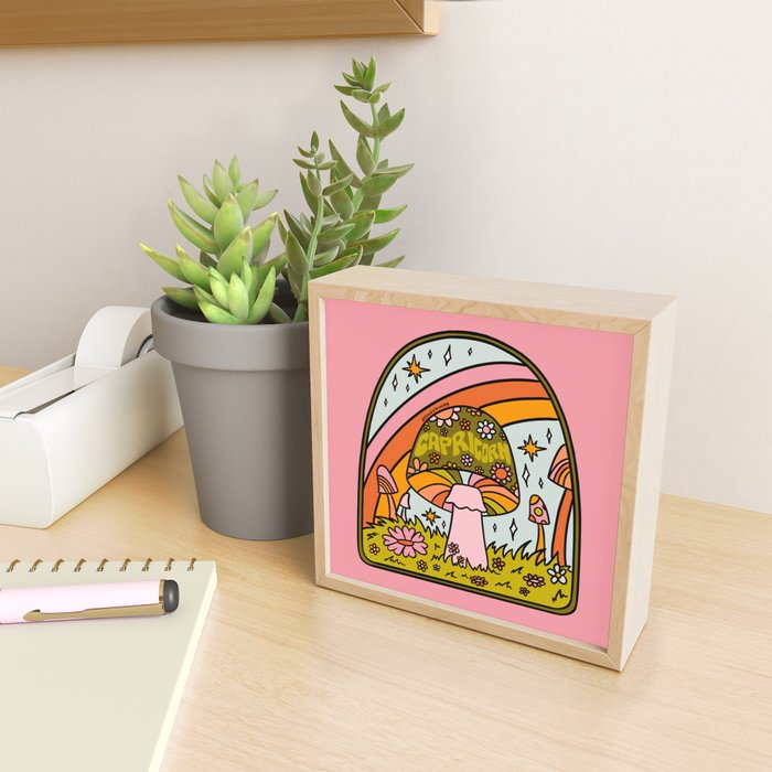 Capricorn Mushroom Mini Art Print Gallery Image 2