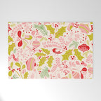 Wonderful ditsy holiday joy pink Welcome Mat Gallery Image 1
