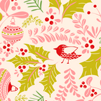 Wonderful ditsy holiday joy pink Coffee Mug Gallery Image 2