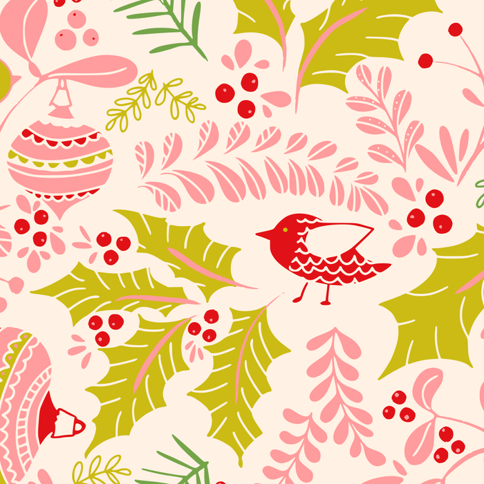Wonderful ditsy holiday joy pink Coffee Mug Gallery Image 2