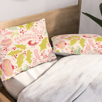 Wonderful ditsy holiday joy pink Pillow Sham Gallery Image 2