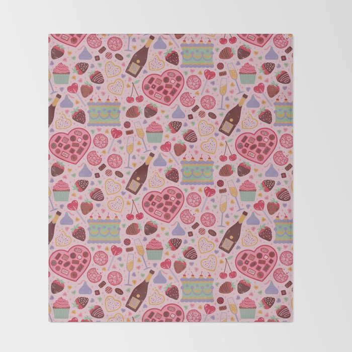 Candy Hearts Throw Blanket Gallery Image 2
