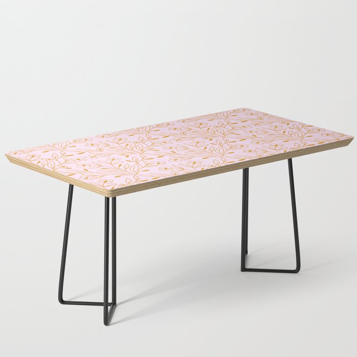 Playful Doodled Blooms Pattern - Pink and Gold Coffee Table Gallery Image 1