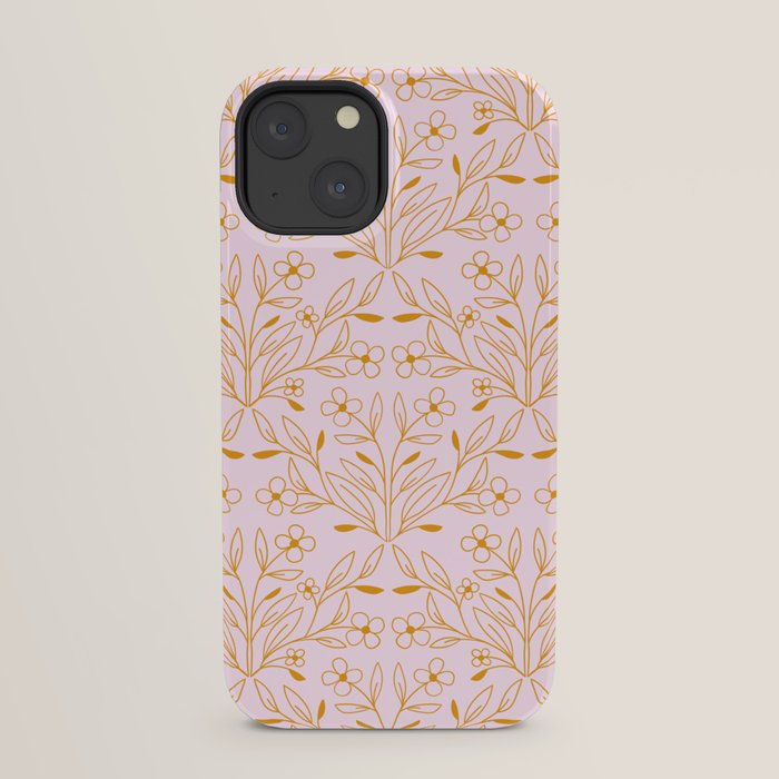 Playful Doodled Blooms Pattern - Pink and Gold iPhone Case Gallery Image 21