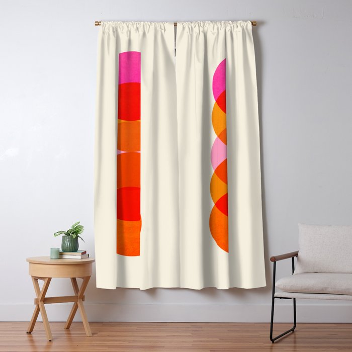 Abstraction_COLOUR_CIRCLES_001 Window Curtain Gallery Image 1