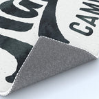 HAPPY CAMPER Black and White Retro Rug Gallery Image 4