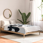 HAPPY CAMPER Black and White Retro Comforter Gallery Image 2