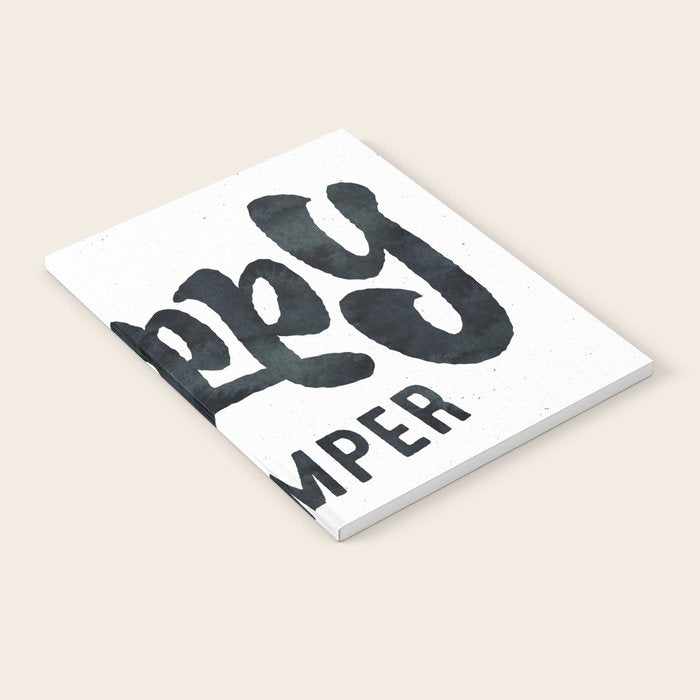HAPPY CAMPER Black and White Retro Notebook Gallery Image 1
