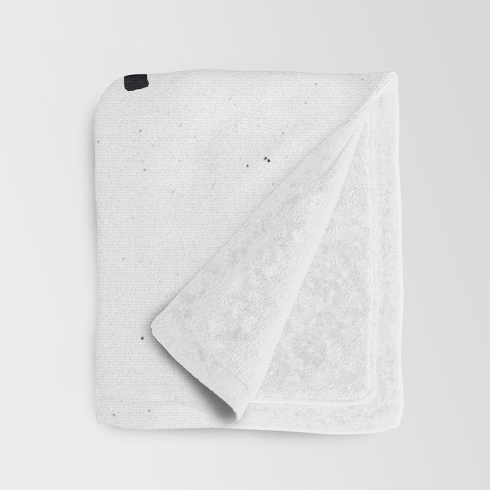 HAPPY CAMPER Black and White Retro Throw Blanket Gallery Image 3