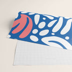 Abstract blue nature leaf shape art pattern Wrapping Paper Gallery Image 2