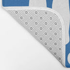 Abstract blue nature leaf shape art pattern Bath Mat Gallery Image 2