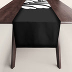 Love Palm Branch In Black  Table Runner Gallery Image 1