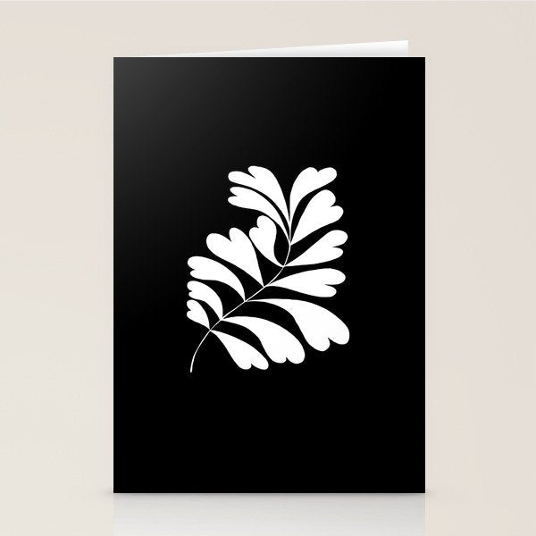 Love Palm Branch In Black  Stationery Card Gallery Image 1