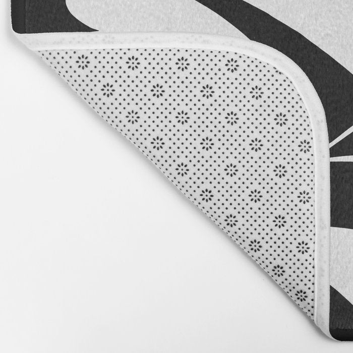 Love Palm Branch In Black  Bath Mat Gallery Image 2