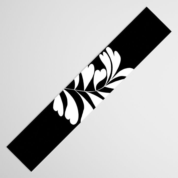 Love Palm Branch In Black  Table Runner Gallery Image 3